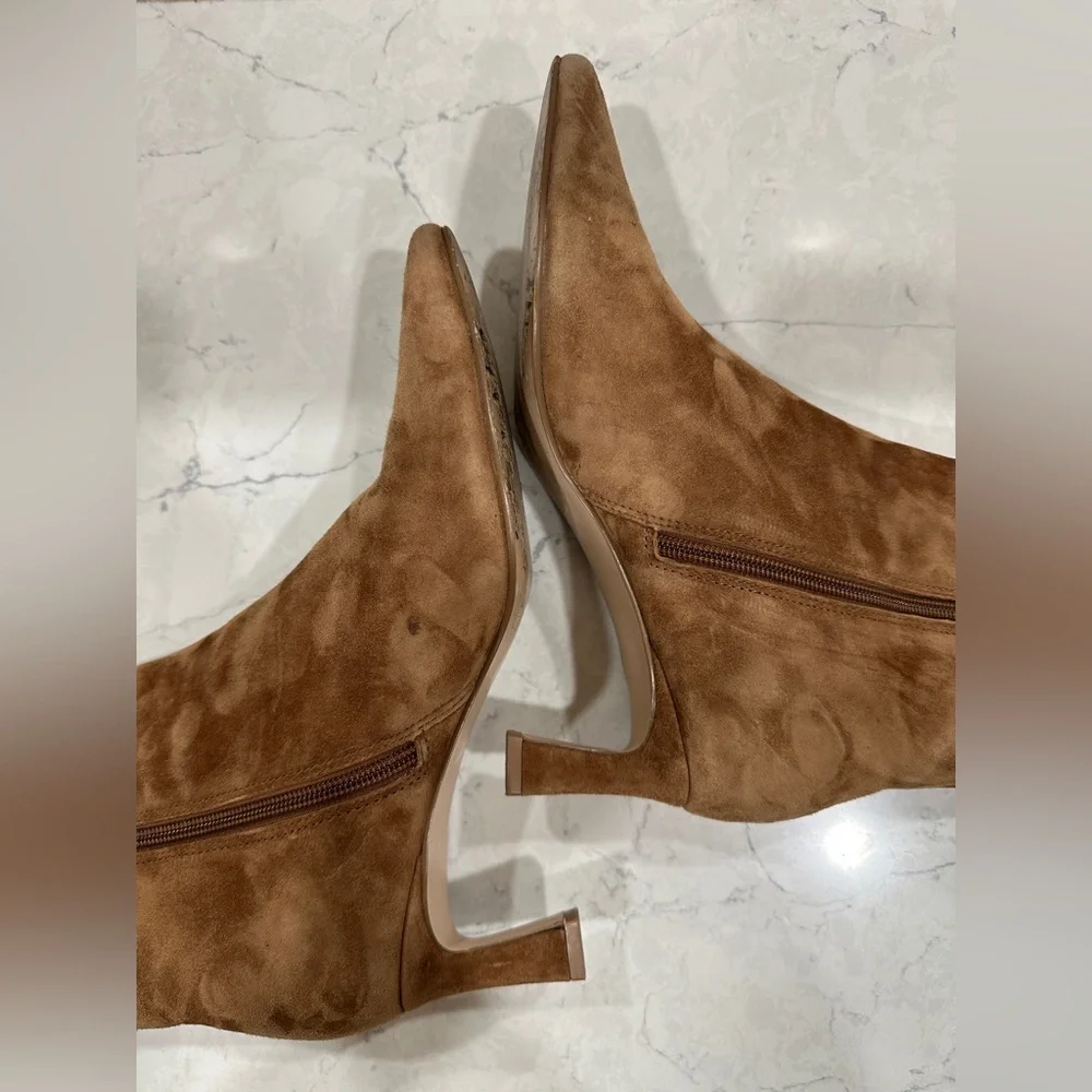Steve Madden Tan Suede Heeled Boots 8.5 - Picture 8 of 10